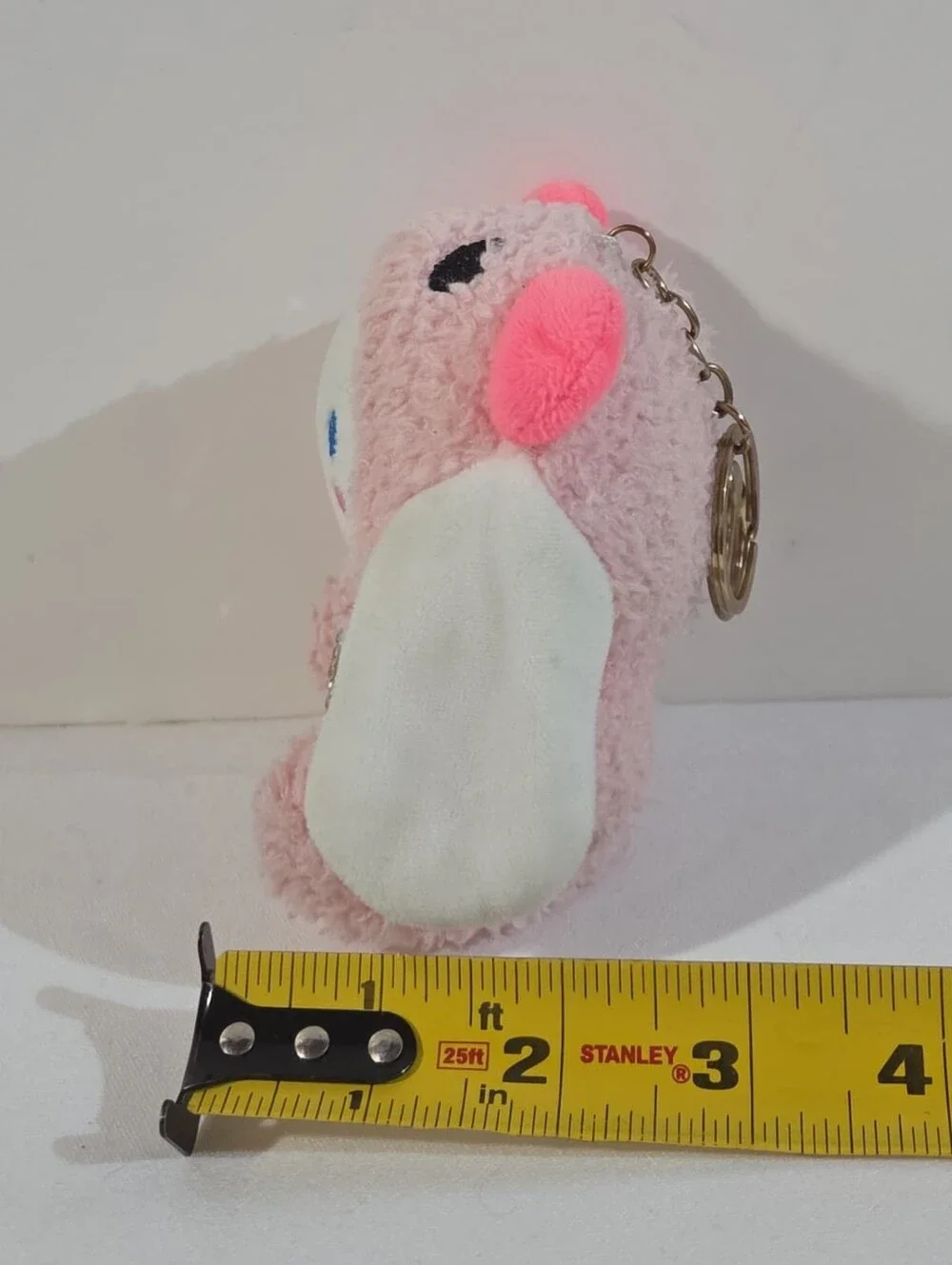 Cinnamoroll pink panda onesie plushie keychain